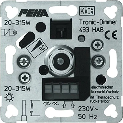 Abbildung von PEHA by Honeywell 1 Stueck Einsatz Dimmer Aluminium D 433 HAB O.A