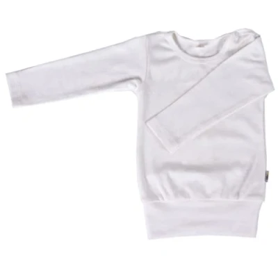 Abbildung von iobio Baby Longshirt Windelfrei Shirt W Free aus Bio Baumwolle KBA mit Bauchbündchen (74/80, Ecru)
