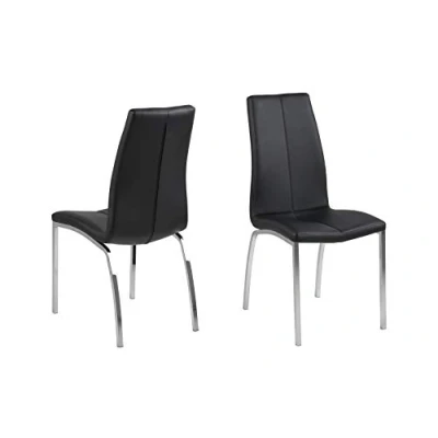 Abbildung von AC Design Furniture William Esszimmerstuhl, Polyurethan, B: 43,5 x T:57 H: 95 cm, PU, Schwarz
