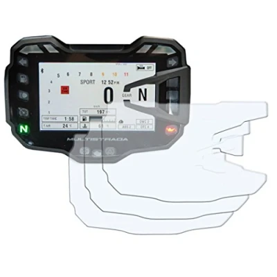 Abbildung von Speedo Angels Displayschutzfolie Tachoschutzfolie Screen Protector Kompatibel mit Ducati Multistrada 950/1200/1260 2015&gt; 3 x Anti Glare