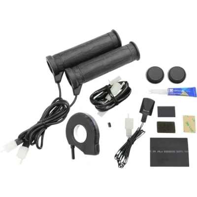 Abbildung von Koso Griffheizung Heizgriffekit Heizgriffe offenes Ende für 22 mm Lenker, elektronischer Schalter mit 5 Stufen