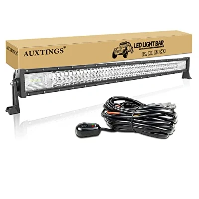 Abbildung von AUXTINGS 42 inch 540W Dreireihige LED LICHTLEISTE Spot Fahren Nebelscheinwerfer Flutlicht Spotlight 6000K Wasserdicht IP67 Arbeitslicht 12V