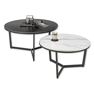 Abbildung von Home affaire Couchtisch &quot;Harper&quot;, 2 er Set Keramik, Tisch marmorisiert