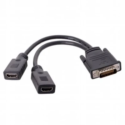 Abbildung von Cablecc DMS 59 poliger Stecker auf Dual HDMI 1.4 HDTV Buchse, Splitter Verlängerungskabel für PC Grafikkarte
