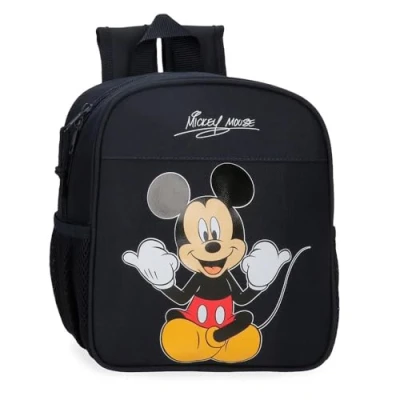 Abbildung von Joumma Disney Micky Cheerful Vorschulrucksack, Schwarz, 21 x 25 10 cm, Polyester, 5,25 l, Talla única, Vorschulrucksack