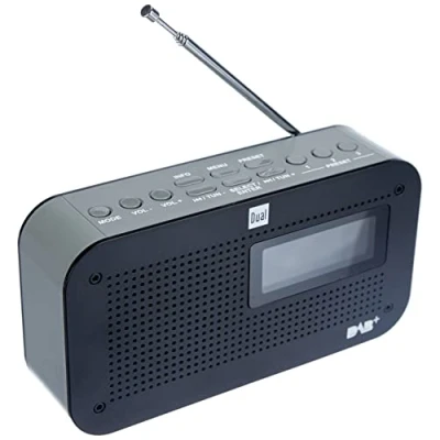 Abbildung von Dual 74872 DAB 71 Portables Digitalradio (UKW/DAB+ Tuner, Senderspeicherfunktion, LC Display, Netz oder Batteriebetrieb) Schwarz