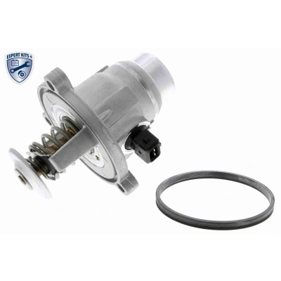 Abbildung von VEMO Q+, original equipment manufacturer quality MADE IN GERMANY V20 99 0163 Kühlwasserthermostat 105 mit Dichtung Metallgehäuse, Gehäuse
