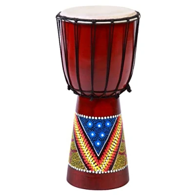 Abbildung von 40cm Anfänger Djembe Trommel Bongo Drum Holz Bunt Bemalt
