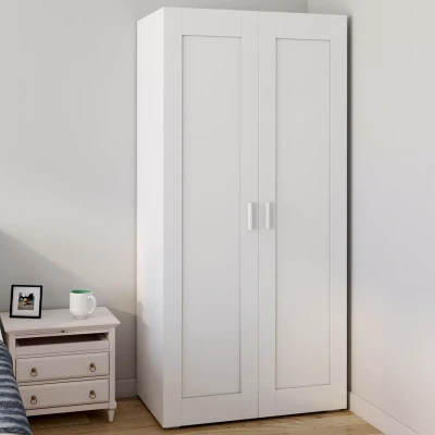 Abbildung von IDMarket Vito Kleiderschrank mit 2 Türen, 80 cm, Einlegeböden, maximale Kapazität
