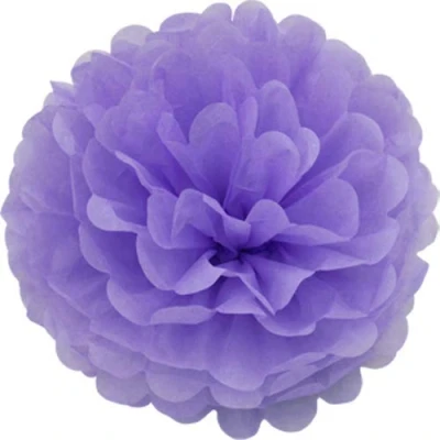 Abbildung von Creativery 1 Papier Pompon 50cm XXL (Flieder 462H) // Pompom Bommel Kugel Seidenpapier Blumen Deko Hängedeko Raumdeko