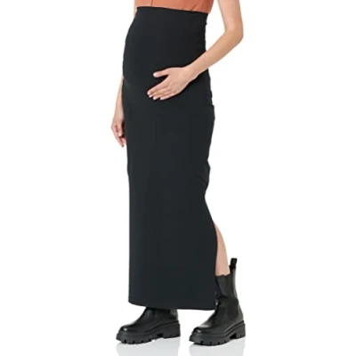 Abbildung von MAMALICIOUS Damen MLEMMA Tube Maxi Skirt A. E. NOOS Rock, Schwarz, 48
