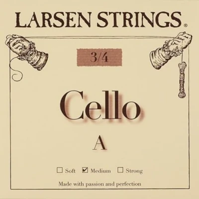 Abbildung von Larsen Cello Saiten Original Fractional kleine Größen A 3/4 Medium