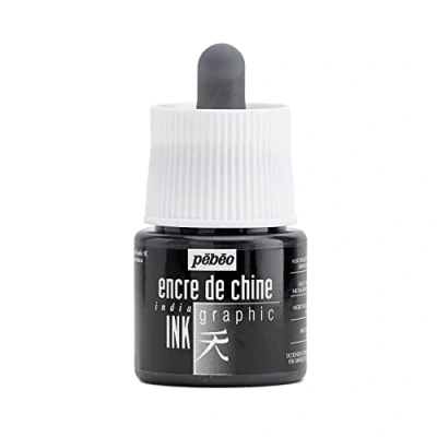 Abbildung von Pebeo 45 ml Graphic India Ink, schwarz