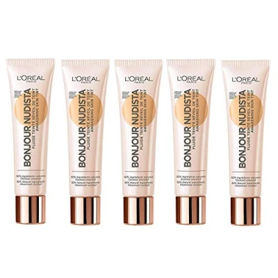 Abbildung von 5x 12ml L&#039;Oréal Paris Make up Bonjour Nudista BB Cream für den Frische Kick Awakening Skin Tint (Medium) (60ml)