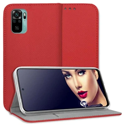 Abbildung von mtb more energy® Schutz Tasche Smart Magnet kompatibel mit Xiaomi Redmi Note 10 4G, 10S (6.43&#039;&#039;) rot Bookstyle Klapp Cover Hülle Wallet Case