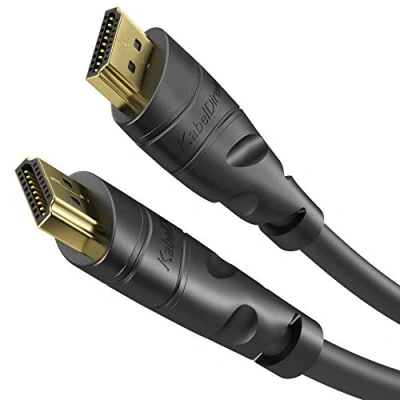 Abbildung von KabelDirekt 4K HDMI Kabel 2m (kompatibel mit 2.0a/b 2.0, 1.4a, Ultra HD, 3D, Full 1080p, HDR, ARC, Highspeed Ethernet, PS4, XBOX, HDTV) schwarz