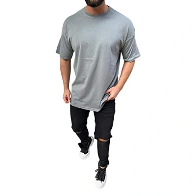 Abbildung von Megaman Jeans Oversize Shirt Herren T Weiter Auschnitt Extra Lang Rundhals