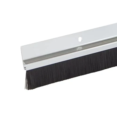 Abbildung von Türdichtung Türbürste Abdeckleisten Bürstendichtung Dichtung 6 x aus Aluminium Silber 1 Meter Leiste zum Anschrauben Bürste Zimmertürdichtung Durchzugstopper Zugluftstopper für Türen