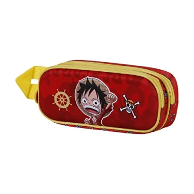 Abbildung von One Piece Luffy 3D Doppelfedermäppchen, Rot