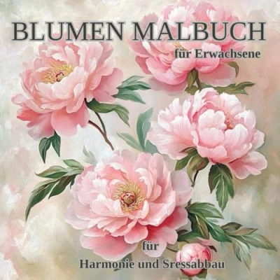 Abbildung von Blumen MALBUCH: Entspannen Sie sich und bauen Stress ab mit der Schönheit