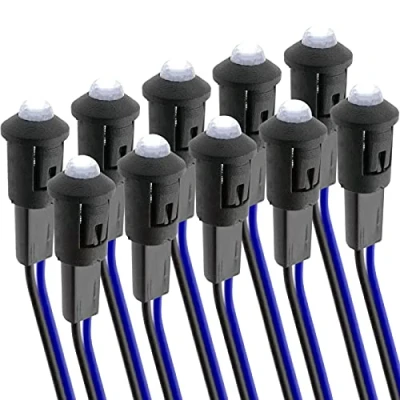 Abbildung von BeMatik Pilot LED Licht 8mm 220VAC Leuchtmelder Weiss Farbe 10 Pack
