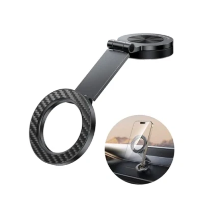 Abbildung von SYNCWIRE Handyhalterung Auto für MagSafe, [360 Drehung&amp;Faltbar] Magnetischer Telefonhalter das Auto, Starke Magnete, iPhone Autohalterung Dash 16 15 14 13 12 Pro Max