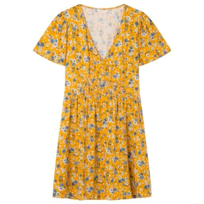 Abbildung von SPRINGFIELD Damen Kleid, Gold/Mustard, 40
