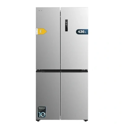 Abbildung von Cecotec Kühlschrank 4 Türen 436L Bolero CoolMarket 4D 436 Inox E. 183 cm Höhe und 83,6 Breite, Inverter Plus Kompressor, Total No Frost, Türalarm, Schnellkühl Gefrierfunktion, MultiAirFlow