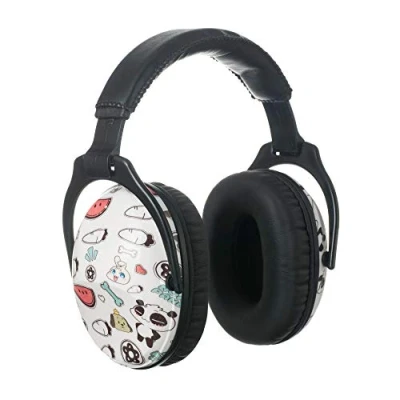 Abbildung von PROTEAR SNR 28dB Kinder Gehörschutz Hörschutz mit Tragbare Tasche, Verstellbare Bequeme Lärmschutz Kopfhörer für Schule,Sportspiel,Konzert Festival(Schwarzes Feuerwerk) 15 * 13 10cm
