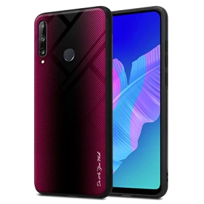Abbildung von Cadorabo Hülle kompatibel mit Huawei P40 LITE E Schutzhülle TPU Silikon Case Glas Slim Kratzfest Weiche Gummi Rundumschutz für in Pink