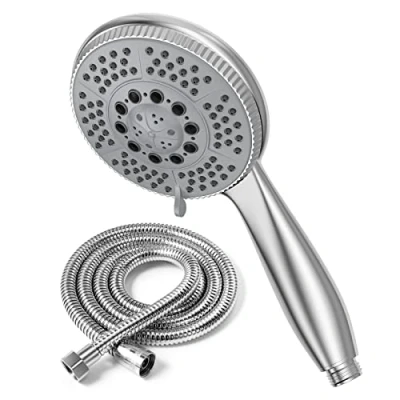 Abbildung von Vinabo Duschkopf mit Schlauch, Duschbrause Schlauch 1,5M, Duschschlauch Duschkopf, Handbrause Regendusche,Chrome 5 Strahlarten Duschbraus