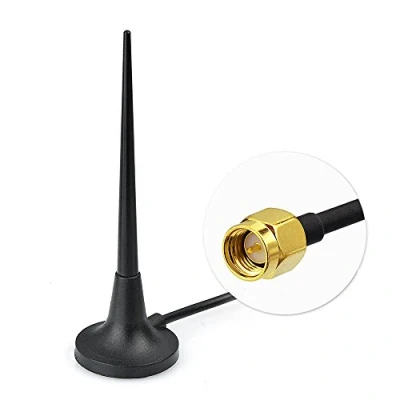Abbildung von Eightwood Mobilfunkantenne Breites Band 3.5dbi Magnetische Montage Mit SMA Stecker 3m 9.8ft Verlängerung für GPRS GSM UMTS Huawei ZTE MF60 MF821D Router MEHRWEG