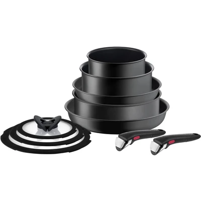 Abbildung von Tefal Topf Set &quot;L76491 Ingenio Ultimate&quot;, Aluminium, (Set, 10 tlg., Stielkasserolle 16/20 cm, Schmorkasserolle 24 Bratpfanne 24/28 cm), Antihaft, Thermo Signal, abnehmbare Griffe, alle Herdarten, Induktion