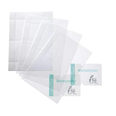 Abbildung von Durable EDV beschriftbare Folie Crystal Sign refill, 148 x mm, für Türschilder 4822, Beutel à 10 Bögen, transparent, 483219