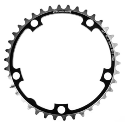 Abbildung von Stronglight Unisex Erwachsene Zircal 7075 T6 Kettenblatt, Silber,Schwarz, 53 zähne