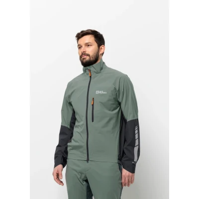 Abbildung von Jack Wolfskin Morobbia L Regenjacke / wasserabweisende Jacke, Herren, Größe: Medium, Hedge green