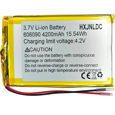 Abbildung von DC 3.7V 4200mah 606090 Li ion Lithium Ionenpolymer Batteriewechsel für DIY 3.7 5v elektronische Produkte, GPS, LED Licht, Bluetooth Lautsprecher, Mobile Stromversorgung