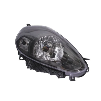 Abbildung von ALKAR 2776349 Scheinwerfer rechts W5W, H4, W21W mit Tagfahrlicht Elektromotor Gehäuse schwarzem Innenteil FIAT: Punto III Schrägheck