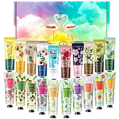 Abbildung von Smobea Plant Duftcreme, 20 x 30 ml Mini Handcreme Geschenkset, tägliche Feuchtigkeitscreme Hände, tief feuchtigkeitsspendend und nahrhaftes, natürliches Aloe Vitamin E.