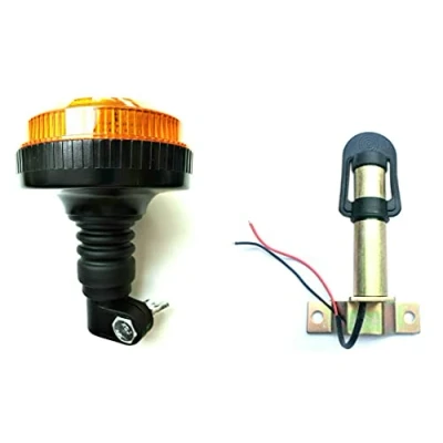 Abbildung von MelTruck® LED Rundumleuchte mit 4 Blitzmuster Aufsteckrohr ECE R65 R10 E9 LKW PKW Traktor