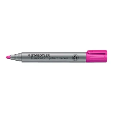 Abbildung von STAEDTLER flipchart Marker Lumocolor, pink, farbintensive, schnelltrocknende, geruchsarme Tinte, schlägt nicht durch Papier durch, 10 in Faltschachtel, 356 20