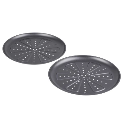 Abbildung von CHG Pizzablech 28 cm Pizza Backblech Pizzaboden Pizzaform Pizzaofen, (2 St)