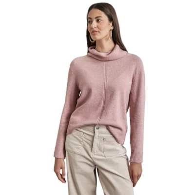 Abbildung von Street One Rollkragen Strickpullover, Damen, Größe: 36, Rosa