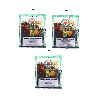 Abbildung von Pamai Pai® Dreierpack: 3 x 100g Schwarze Sesamsamen Schwarz Sesamkörner für Sushi