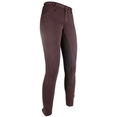Abbildung von HKM Reithose Basic Belmtex Grip 3/4 Besatz Dunkelbraun 134