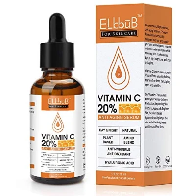 Abbildung von Vitamin C serum mit Hyaluronsäure für Gesicht &amp; Hyaluron Gesichts Vegan Anti Aging Gesichtsserum