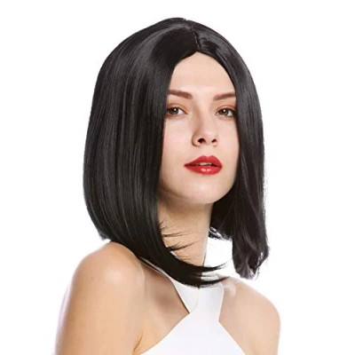 Abbildung von WIG ME UP YZF 4356 1 Perücke Damenperücke Longbob Bob schulterlang glatt Mittelscheitel Schwarz
