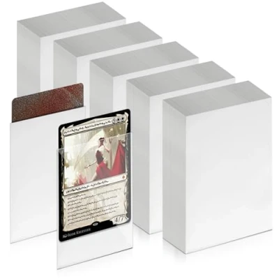 Abbildung von Mexgcom 500 Stück Kartenhüllen，66 x 91 MM Sammelkartenhüllen, Perfekt Passende Innenhüllen, Kompatibel Mit MTG, Trading Cards, Sports Baseball und Fußballkarten (WHITE)