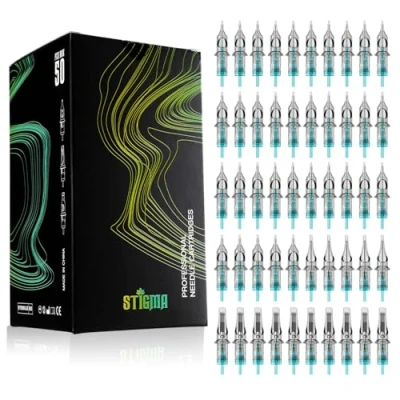 Abbildung von 50 Pcs Tattoo Cartridges Nadeln Einweg Mixed #10 Bugpin Patronen 3RL 5RL 7RL 9RL 5RS 7RS 7RM 9RM 9M1 EN02B 50KITEU M