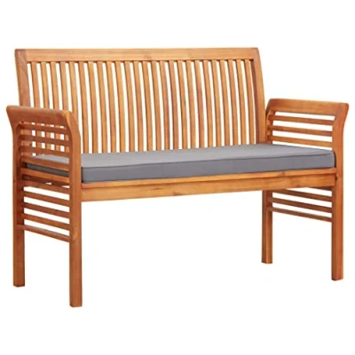 Abbildung von vidaXL Gartenbank 2 Sitzer mit Kissen 120 cm Massivholz Akazie (1 St)